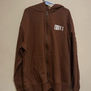 Kids size L(14/16) AEROPOSTLE Brown Zip-Up Hoodie.